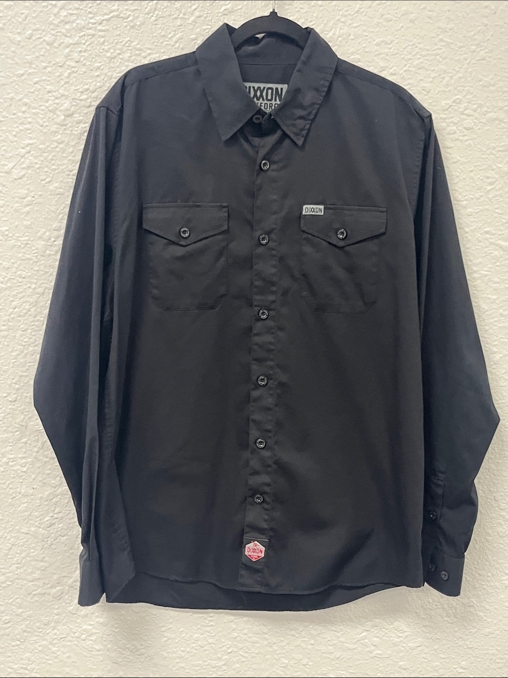 DIXXON Workforce Black Long Sleeve Button-Down Work Shirt #1097